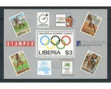 1988 - LIBERIA - LOTTO/20048 - OLIMPIADI DI SEOUL - FOGLIETTO