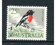 1966 - LOTTO/20419 - AUSTRALIA - 25c. SCARLET ROBIN - NUOVO
