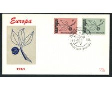 1965 - BELGIO - LOTTO/20439 - EUROPA 2v. - BUSTA FDC