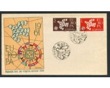 1961 - SPAGNA - LOTTO/20442 - EUROPA 2v. - BUSTA FDC