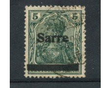 1920 - SARRE - LOTTO/20877 - 5p. VERDE - USATO