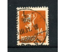 1929 - LOTTO/21024 - NORVEGIA - 14 ore  ARANCIO - USATO