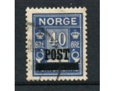 1929 - LOTTO/21029 - NORVEGIA - 40 ore OLTREMARE - USATO