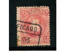 1901 - LOTTO/21206 - SPAGNA - 40 cent. ROSA  ALFONSO XIII° - USATO