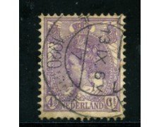 1908 - LOTTO/21285 - OLANDA - 4,5 cent. VIOLETTO - USATO