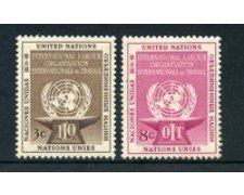 1954 - LOTTO/21305 - ONU U.S.A - ORGANIZZAZIONE DEL LAVORO 2v. - NUOVI