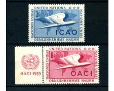 1955 - LOTTO/21306 - ONU U.S.A - I.C.A.O. 2v. - NUOVI