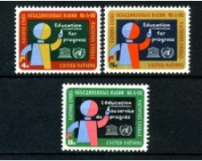 1964 - LOTTO/21362 - ONU U.S.A - EDUCAZIONE E PROGRESSO 2v. - NUOVI