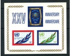 1970 - LOTTO/21396 - ONU U.S.A. - 25° ANNIVERSARIO ONU  FOGLIETTO - NUOVO