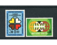 1971 - LOTTO/21425 - ONU SVIZZERA - LOTTA AL RAZZISMO 2v. - NUOVi