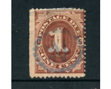 1887/89 - LOTTO/21519 - STATI UNITI - SEGNATASSE 1 cent. BRUNO ROSSO - USATO