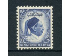 1952 - LOTTO/21525 - LIBIA - 20m. BLU RE IDRISS - NUOVO