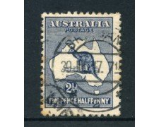 1912/19 - LOTTO/21532A - AUSTRALIA - 2,5d. BLU - USATO