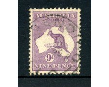 1912/19 - LOTTO/21537B - AUSTRALIA - 9d. LILLA - USATO