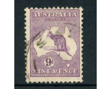 1912/19 - LOTTO/21537C - AUSTRALIA - 9d. LILLA - USATO