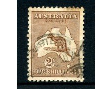 1912/19 - LOTTO/21539 - AUSTRALIA - 2s. BRUNO  - USATO