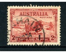 1934 - LOTTO/21549 - AUSTRALIA - 2 d. J.MACARTHUR  - USATO