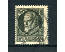 BAVIERA - 1914 - LOTTO/21866 - 25p. GRIGIO USATO