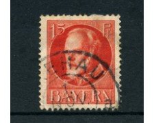 BAVIERA - 1916 - LOTTO/21876 - 15 p. VERMIGLIO  USATO