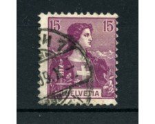1907 - LOTTO/21928 - SVIZZERA - 15c. VIOLETTO  HEVETIA - USATO