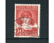 GROENLANDIA - 1960 - LOTTO/21966 - 30 o. KNUD RASMUSSEN - USATO