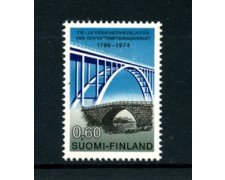 1974 - LOTTO/22156 - FINLANDIA - 60p. GENIO CIVILE - NUOVO FOSFORESCENTE