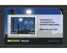 2009 - LOTTO/22730 - REPUBBLICA - SMS VENICE - TESSERA FILATELICA