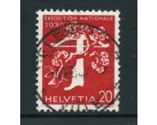 1939 -LOTTO/22844 - 20 cent. EXPO ZURIGO FRANCESE - USATO