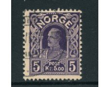 1910 - LOTTO/22919 - NORVEGIA - 5 K. RE HAAKON - USATO
