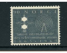 1965 - LOTTO/22930 - NORVEGIA - 90 o.CENTENARIO U.I.T. - NUOVO