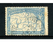 1896 - LOTTO/23027 - VENEZUELA - 10c. F. DE MIRANDA - USATO