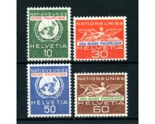 1962 - LOTTO/23110 - SVIZZERA - SERVIZIO - MUSEO FILATELICO 4v. - NUOVI