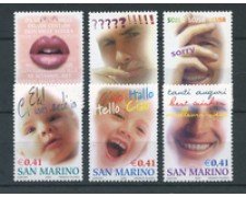 2002 - LOTTO/23332 - SAN MARINO - FRANCOBOLLI AUGURALI 6v. - NUOVI