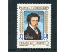 1991 - LOTTO/23455 - AUSTRIA - FRANZ  GRILLPARZER - NUOVO