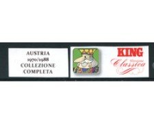 AUSTRIA - 1970/1988 - LOTTO/23466 - COLLEZIONE COMPLETA SU FOGLI MARINI KING