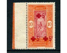 1915 - DAHOMEY - LOTTO/23778 -  5 SU 10 CENT. PRO CROCE ROSSA - VARIETA' TRIPLA SOPRASTAMPA
