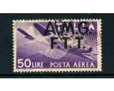 1947 - LOTTO/24000 - TRIESTE  A - POSTA AEREA 50 LIRE USATO - VARIETA'