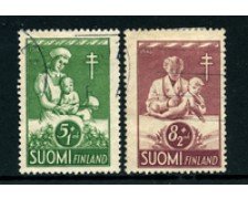1946 - LOTTO/24165 - FINLANDIA - PRO TUBERCOLOTICI 2v. - USATI