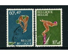 1966 - BELGIO - LOTTO/24410 - SPORT  NUOTO 2v. - USATI
