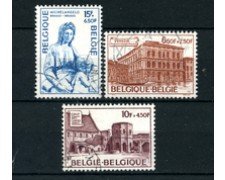 1975 - BELGIO - LOTTO/24478 - SERIE CULTURALE MONUMENTI 3v. USATI