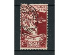 1922 - LOTTO/24703 - ITALIA REGNO - 25 cent. GIUSEPPE MAZZINI - USATO