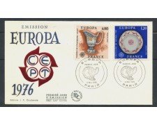1976 - FRANCIA - EUROPA 2v.  BUSTA FDC ANNULLO DI PARIGI - LOTTO/25125