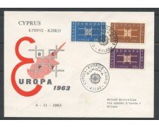1963 - CIPRO - EUROPA 3v. - BUSTA FDC - LOTTO/25138