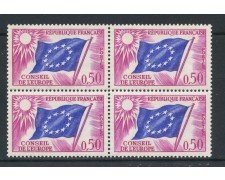 1963 - FRANCIA - 50 cent. CONSIGLIO D'EUROPA - QUARTINA NUOVI