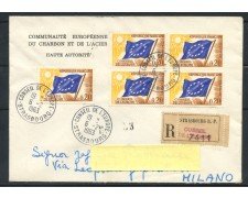 1963 - FRANCIA SERVIZIO - 20 CENT. CONSIGLIO D'EUROPA  BUSTA RACCOMANDATA - LOTTO/25190