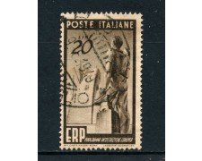 1949 - ITALIA REPUBBLICA - 20 LIRE ERP - USATO - LOTTO/25220