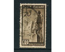 1949 - ITALIA REPUBBLICA - 20 LIRE ERP - USATO - LOTTO/25220B