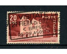1949 - REPUBBLICA - ELEZIONI AMMINISTRATIVE DI TRISTE - USATO - LOTTO/25221C