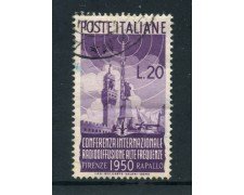 1950 - REPUBBLICA - 20 LIRE RADIODIFFUSIONE - USATO - LOTTO/25259A