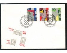 1993 - SVIZZERA - 150° ANNIVERSARIO DEI FRANCOBOLLI - BUSTA FDC - LOTTO/25290